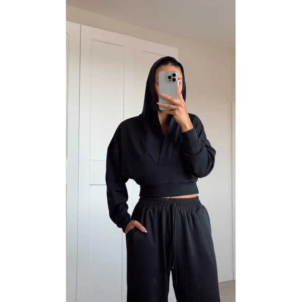 Premium Seri Modal Kumaş Pantolon Sweat Takım Füme