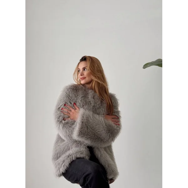 Premium Serisi Midi Boy Gri Kürk