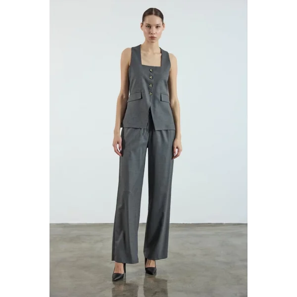 Myra Yelek Pantolon Takım-Antrasit