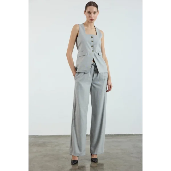 Myra Yelek Pantolon Takım-Gri