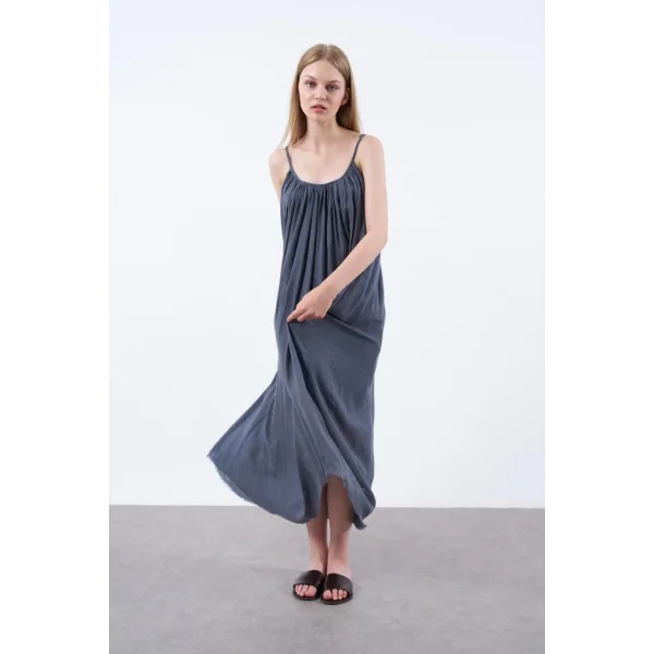 Antrasit Myra Askılı Elbise