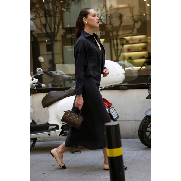 Luna Modal Gömlek Elbise İkili Takım – Doğal Şıklığın Zarafeti