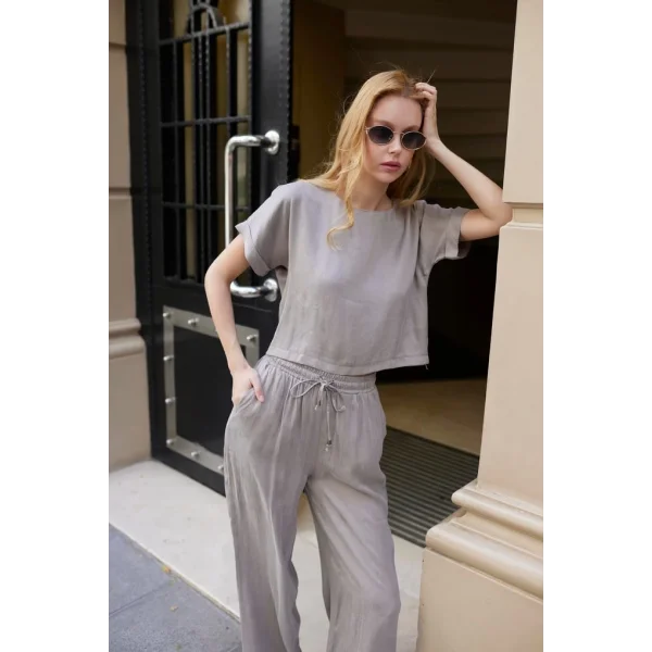 Sunday Bluz Pantolon İkili Takım - Vizon