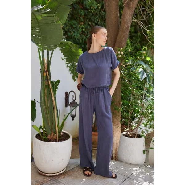 Sunday Bluz Pantolon İkili Takım - Lacivert