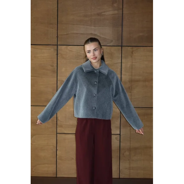 Mila Kürk Ceket-Antrasit