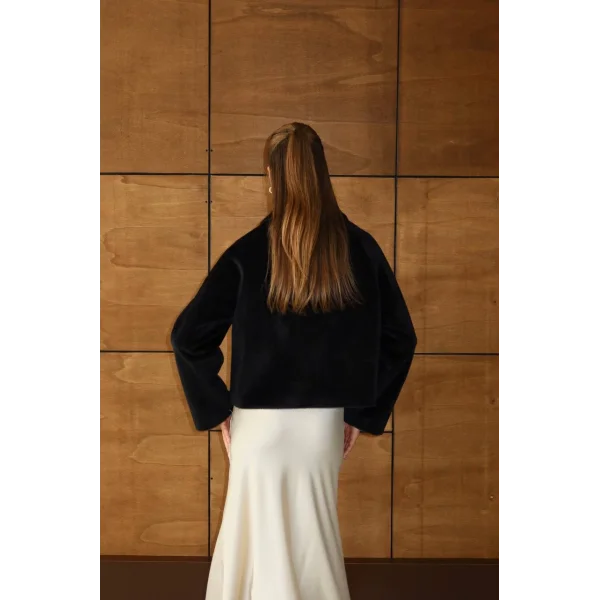 Mila Kürk Ceket-Siyah