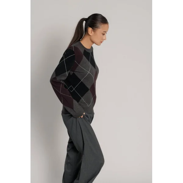 Baklava Desen Kazak-Antrasit