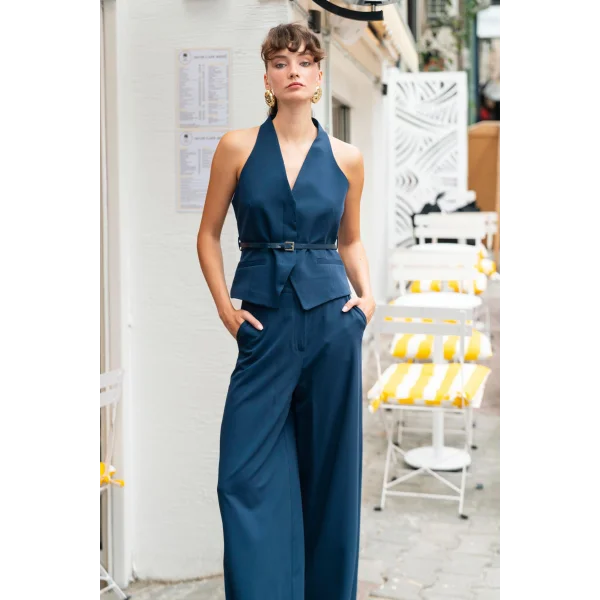 Mila Yelek Pantolon Takım Lacivert