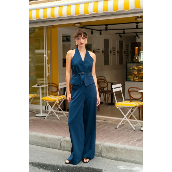 Mila Yelek Pantolon Takım Lacivert