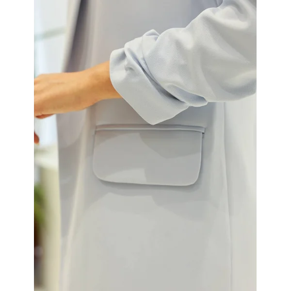 Büzgü Kol Açık Mavi Blazer Ceket