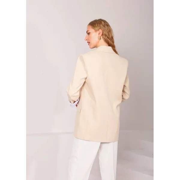 Astarı Garnili Blazer Ceket-Taş