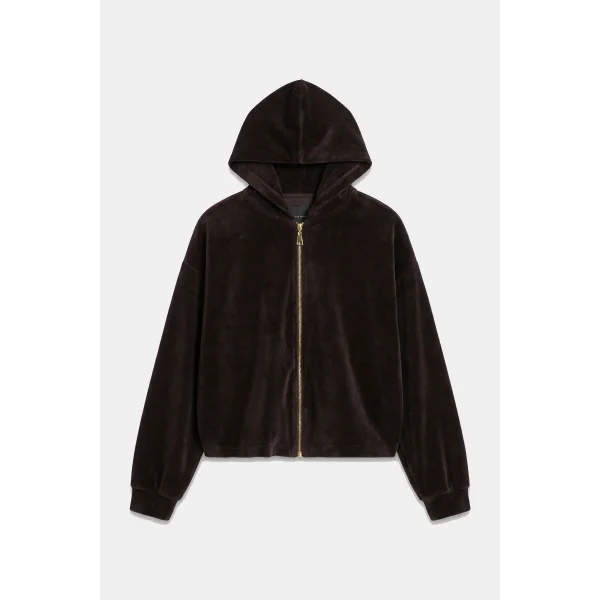 Kadife Üçlü Eşofman Takımı-Kahve