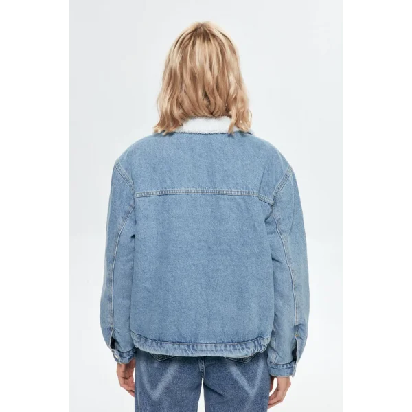 KÜRKLÜ KALIN DENİM CEKET