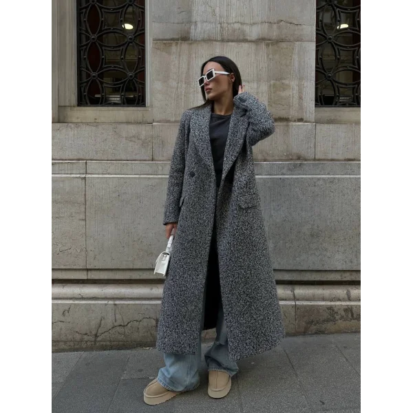 UZUN ASTARLI BUKLET KABAN GRİ