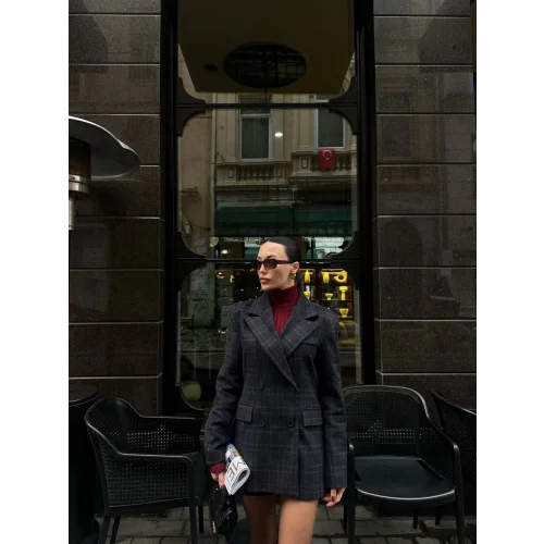 Kruvaze Ceket Şort Takım