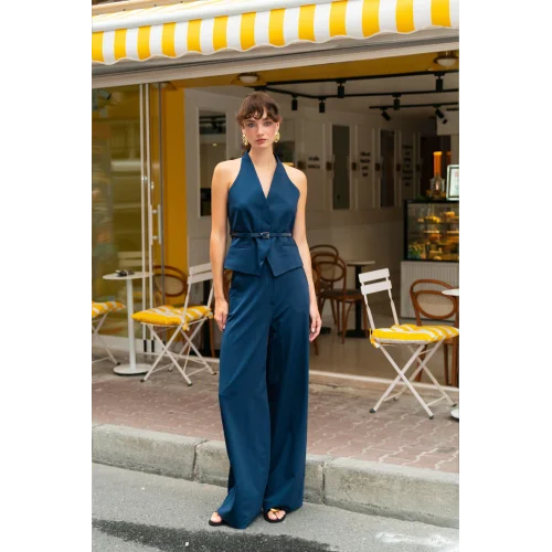 Mila Yelek Pantolon Takım Lacivert