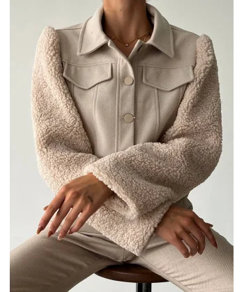 TEDY KOL KISA CEKET KARAMEL