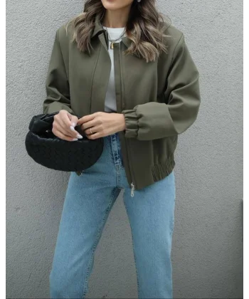 HAKİ VATKALI BOMBER CEKET