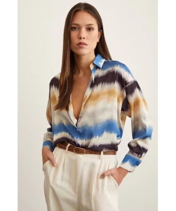 GÖKKUŞAĞI VİSKON SATEN GÖMLEK