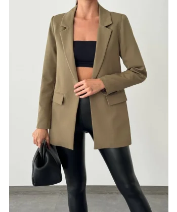 ATLAS TEK DÜĞME ASTARLI CEKET HAKİ