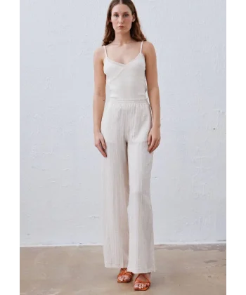 ROLE KETEN PANTOLON EKRU