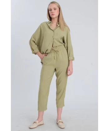 PERRY YEŞİL GÖMLEK PANTOLON TAKIM