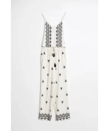 ROBİN DESENLİ BLUZ PANTOLON KETEN TAKIM