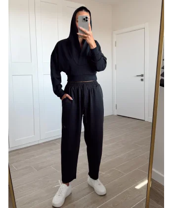 Premium Seri Modal Kumaş Pantolon Sweat Takım Füme