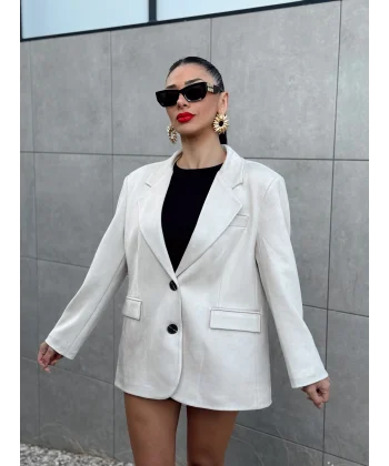OVERSİZE SÜET BLAZER CEKET TAŞ