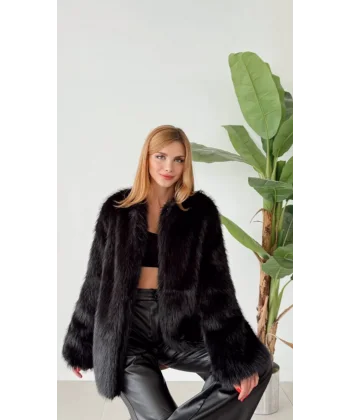 Premium Serisi Midi Boy Siyah Kürk