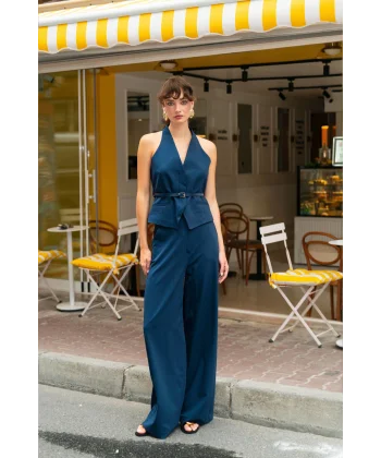 Mila Yelek Pantolon Takım Lacivert