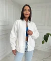 Beyaz Bomber Ceket