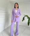 Premium Kumaş Lila Ceket Pantolon Takım