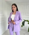 Premium Kumaş Lila Ceket Pantolon Takım
