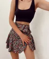 Karışık Desenli Şort Etek