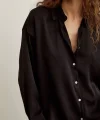 VİSKON SATEN GÖMLEK SİYAH