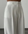 YÜKSEK BEL PALAZZO BOL PAÇA PANTOLON-BEYAZ