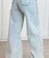 AÇIK MAVİ DİKİŞ DETAYLI BAGGY JEAN