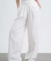 PREMİUM KUMAŞ BEYAZ KETEN PANTOLON