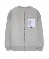 Sırtı Fermuar Detaylı Baskılı Sweatshirt Gri