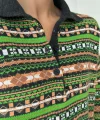 Çok Renkli Polo Yaka Kilim Desenli Triko