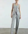 Myra Yelek Pantolon Takım-Gri