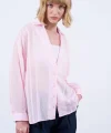 Premium Serisi Transparan Gömlek - Pembe