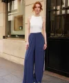 Modal Kumaş Bol Kesim Pantolon-Lacivert