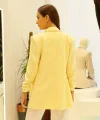 Büzgü Kol Sarı Blazer Ceket