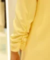 Büzgü Kol Sarı Blazer Ceket
