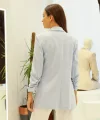 Büzgü Kol Açık Mavi Blazer Ceket