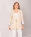 Astarı Garnili Blazer Ceket-Taş