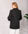 Astarı Garnili Siyah Blazer Ceket