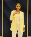 Büzgü Kol Sarı Blazer Ceket
